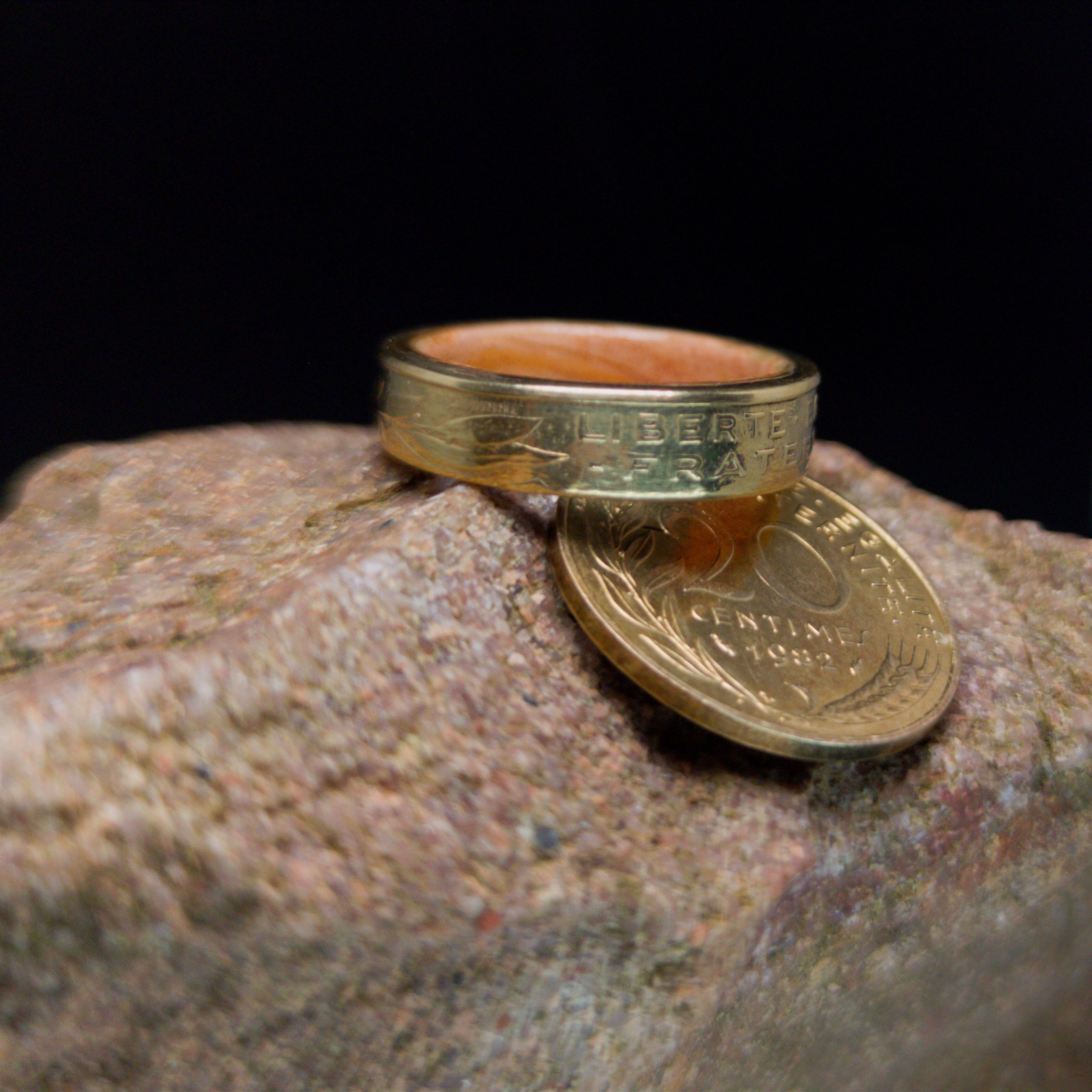 Bague "Marianne" Interieur Bois | 🇫🇷