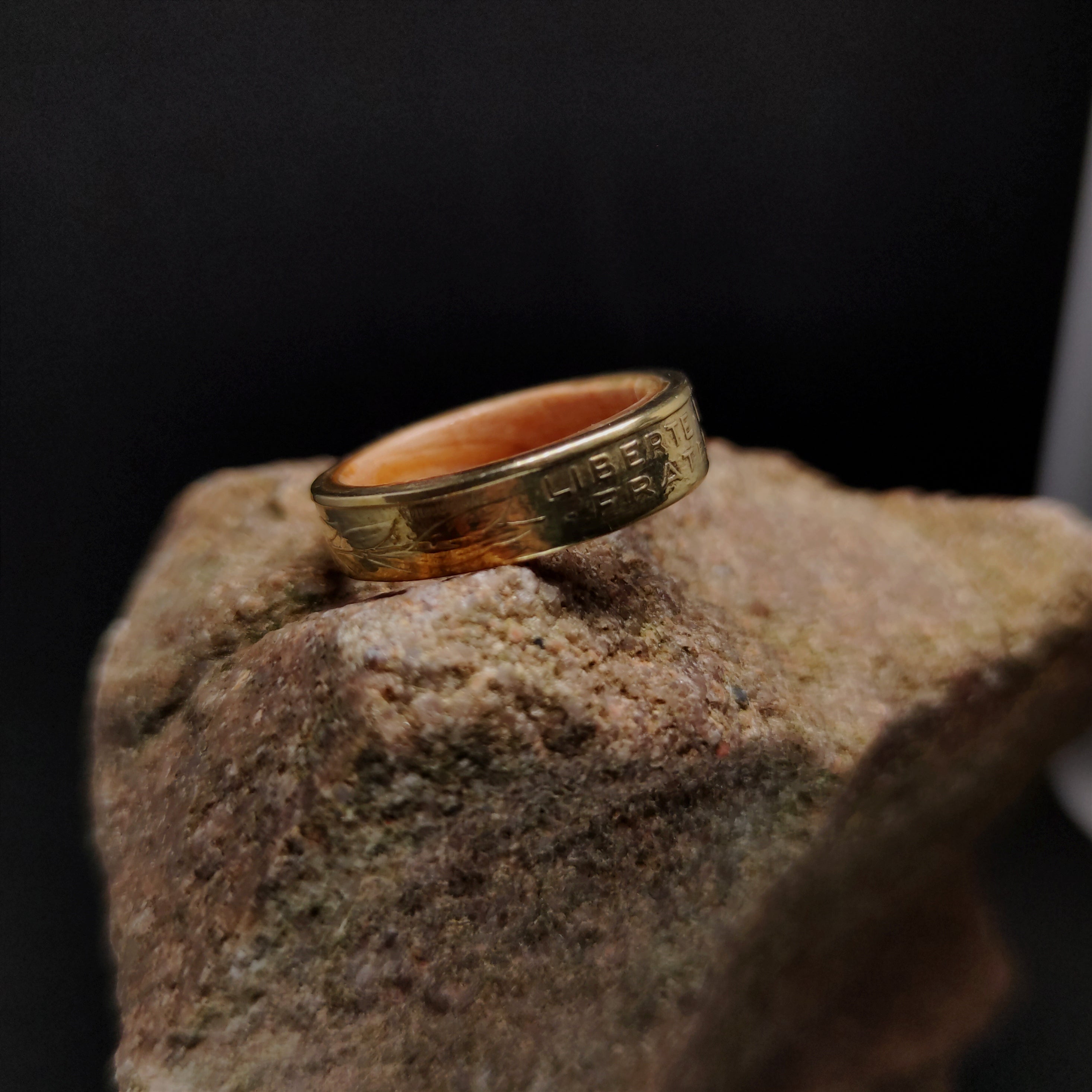 Bague "Marianne" Interieur Bois | 🇫🇷